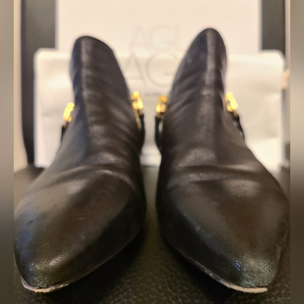 Agl Pointed Black Short Bootie With Double Zipper - image 7